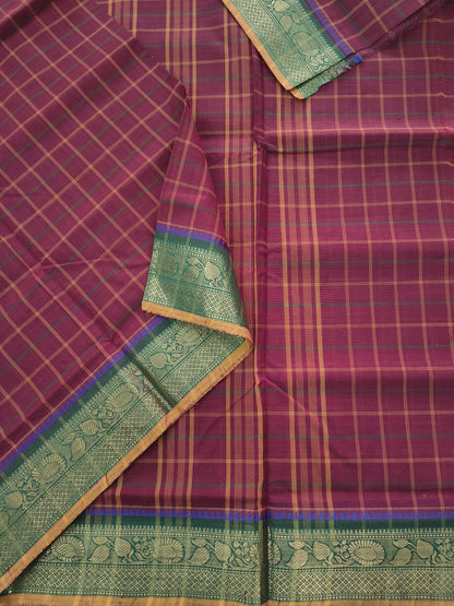 Kandangi Checks- maroon- KC155