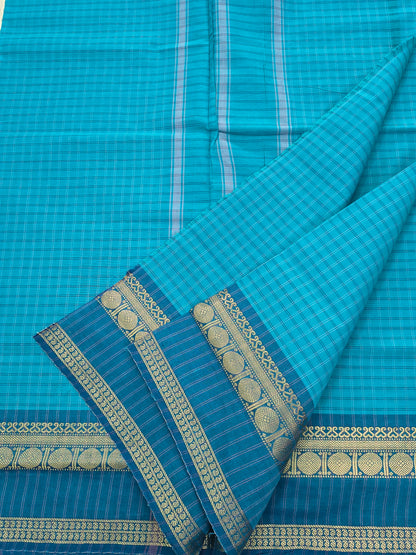 Kandangi Checks-Rama blue- KC152