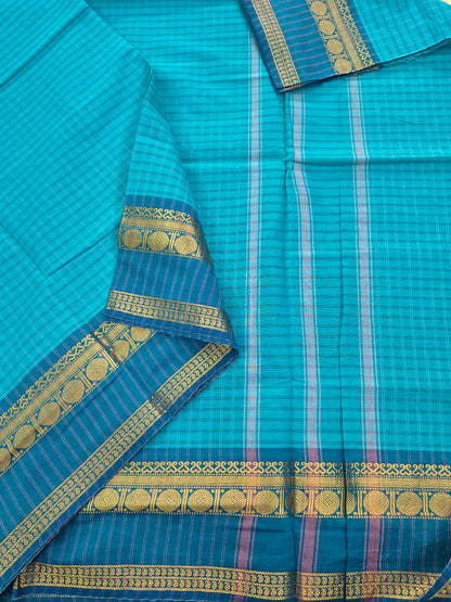 Kandangi Checks-Rama blue- KC152