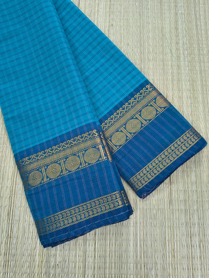 Kandangi Checks-Rama blue- KC152