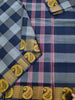Kandangi Checks-slate grey with navy blue- KC149