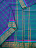 Kandangi Checks-violet with green- KC148