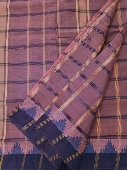Kandangi Checks-Terracotta reddish brown- KC142