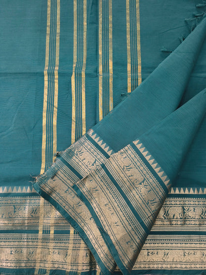 Kanchi Cotton - Festival Fusion-Dark teal green- KCFP251