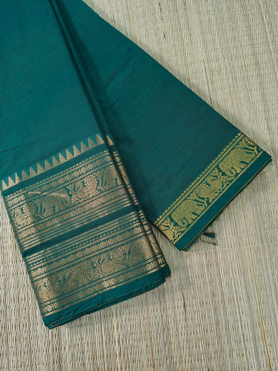Kanchi Cotton - Festival Fusion-Dark teal green- KCFP251