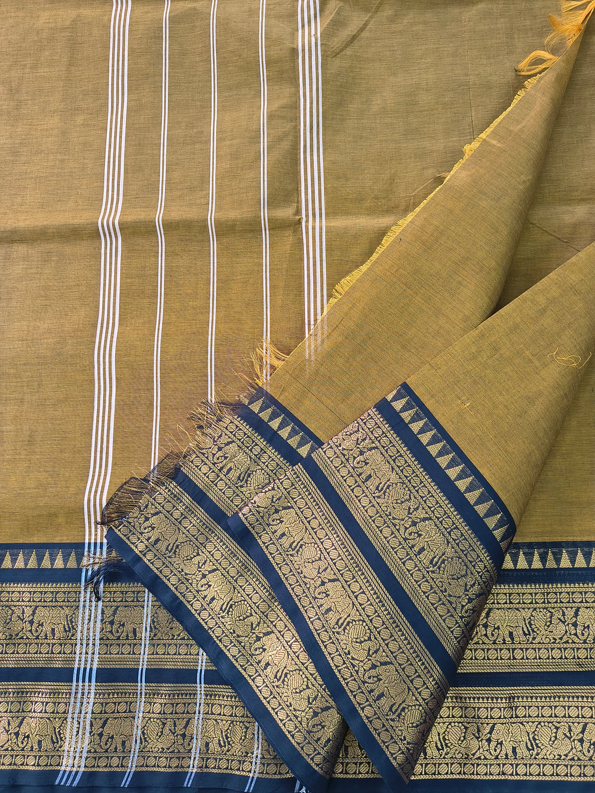 Kanchi Cotton - Festival Fusion-mustard- KCFP253