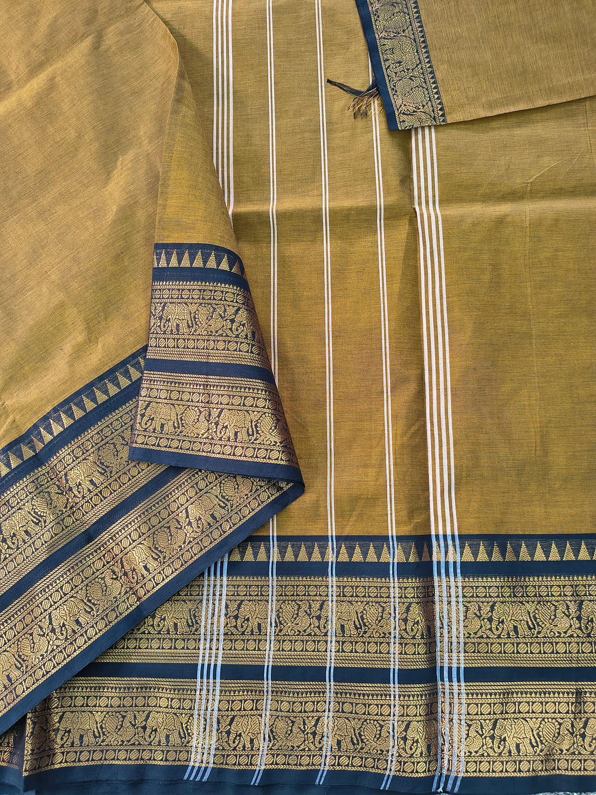 Kanchi Cotton - Festival Fusion-mustard- KCFP253