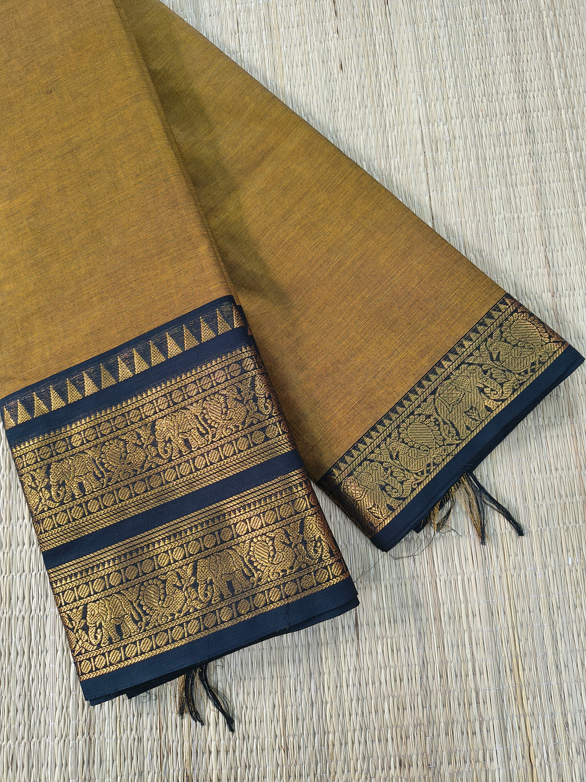 Kanchi Cotton - Festival Fusion-mustard- KCFP253