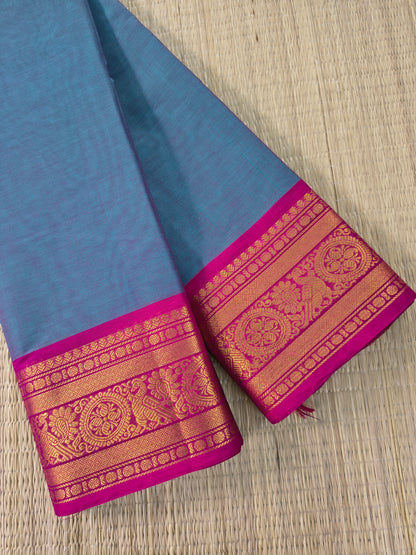 Kanchi Cotton - Festival Fusion-Dusty teal blue- KCFP256