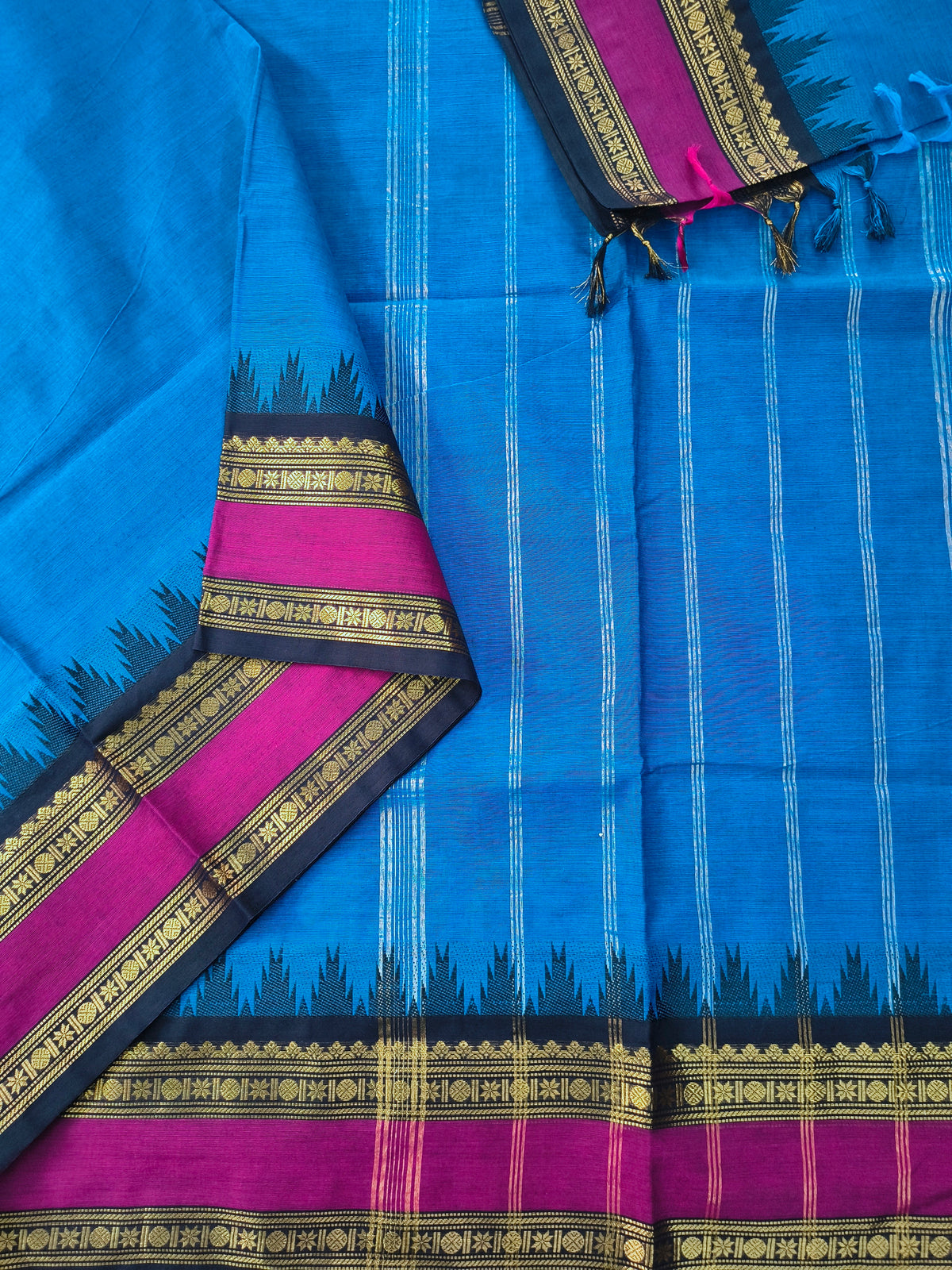 Kanchi Cotton - Festival Fusion-Royal Azure Blue- KCFP257