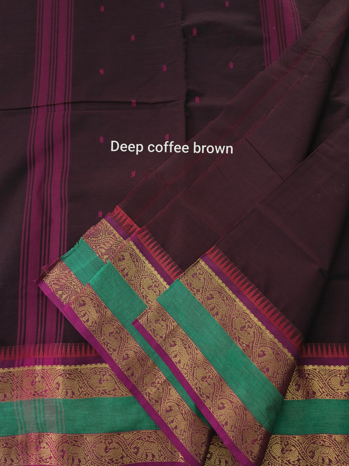 Kanchi Cotton - Festival Fusion -Deep coffee brown- KCFB258