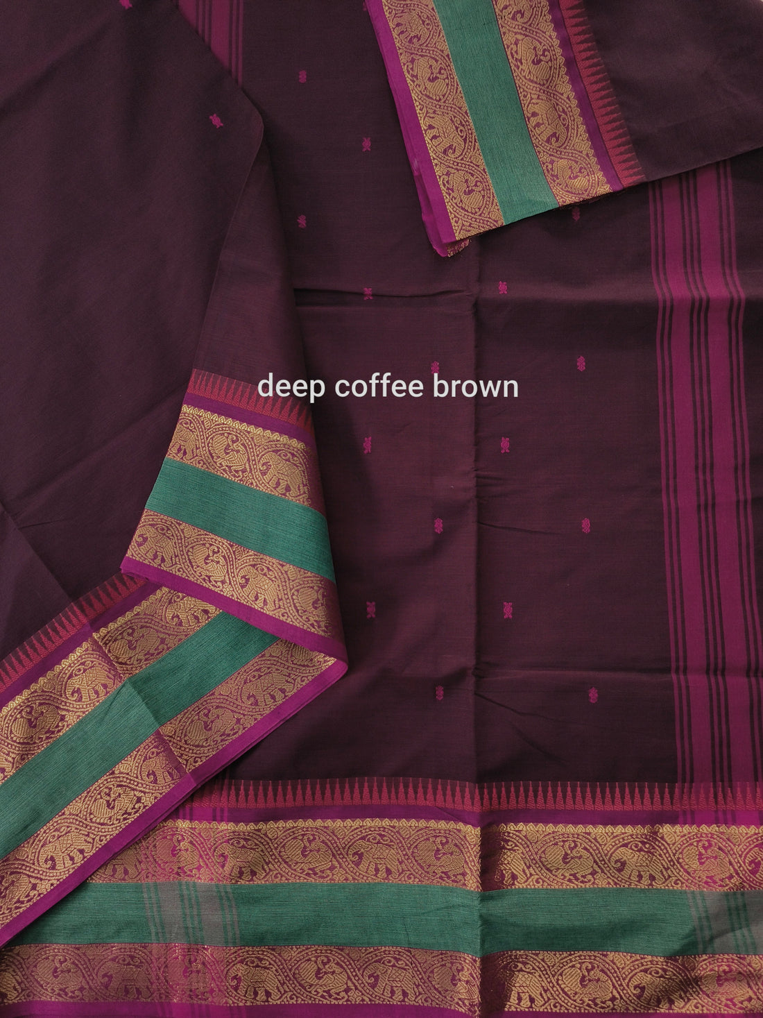 Kanchi Cotton - Festival Fusion -Deep coffee brown- KCFB258