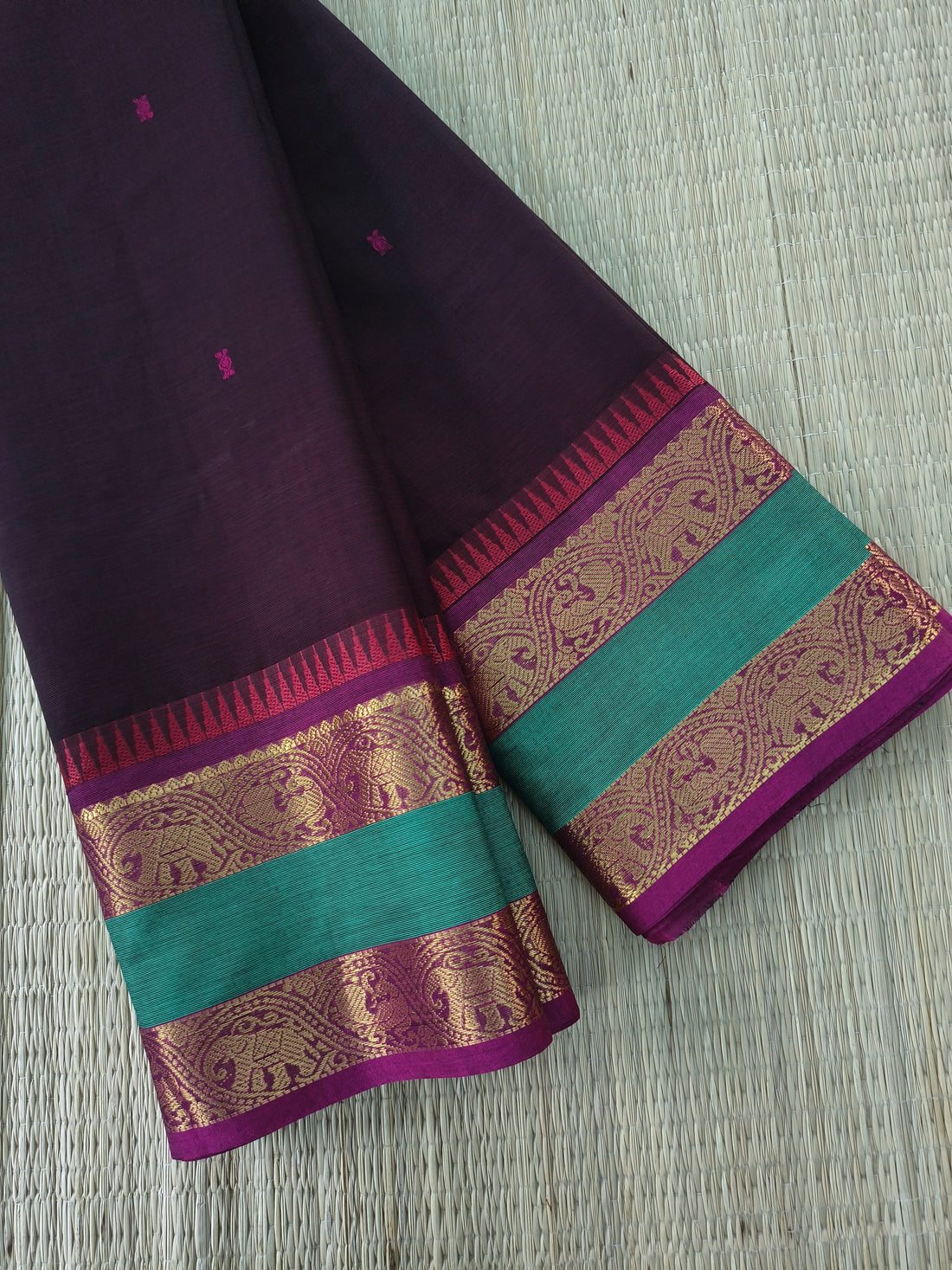 Kanchi Cotton - Festival Fusion -Deep coffee brown- KCFB258