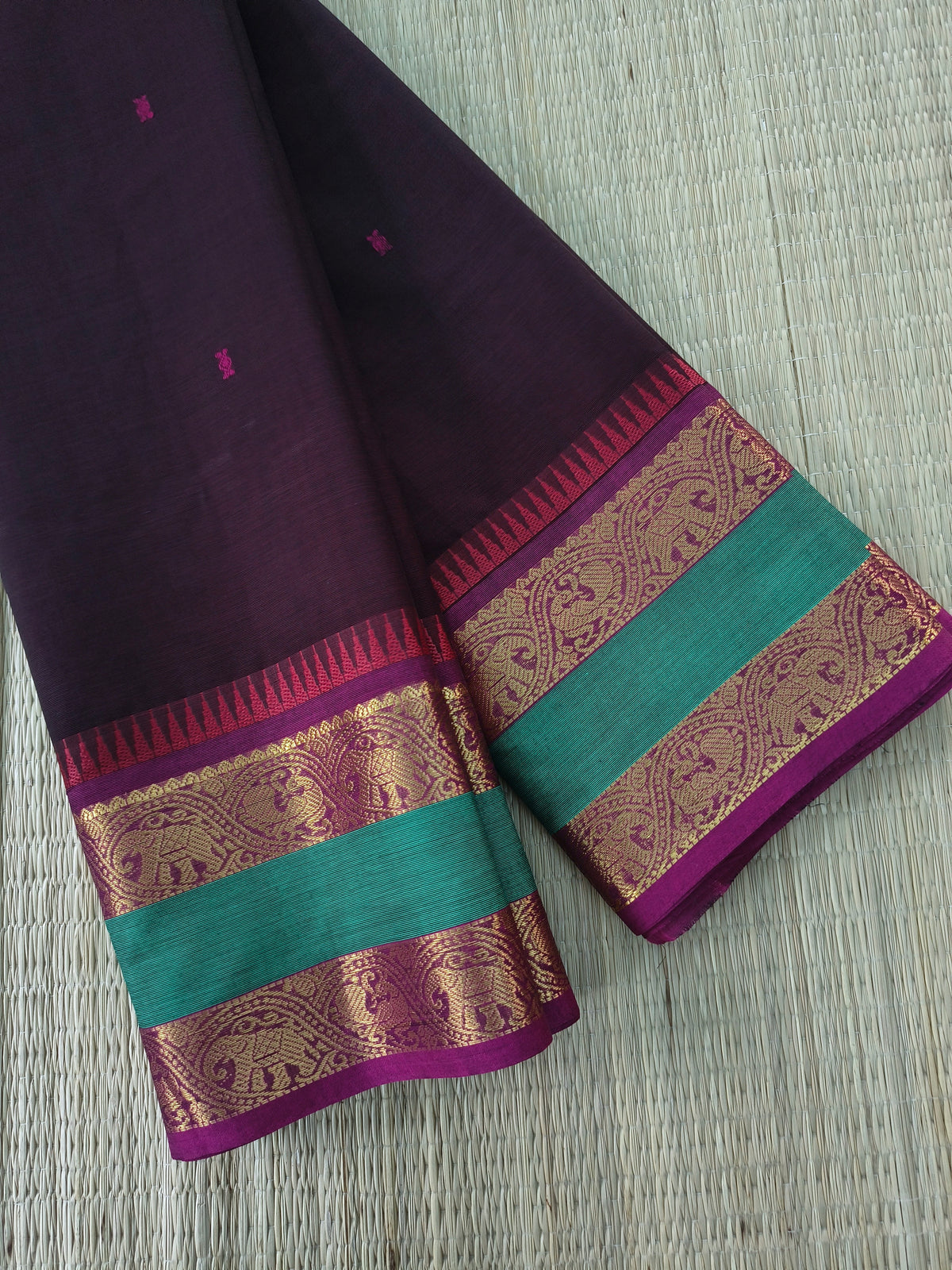 Kanchi Cotton - Festival Fusion -Deep coffee brown- KCFB258