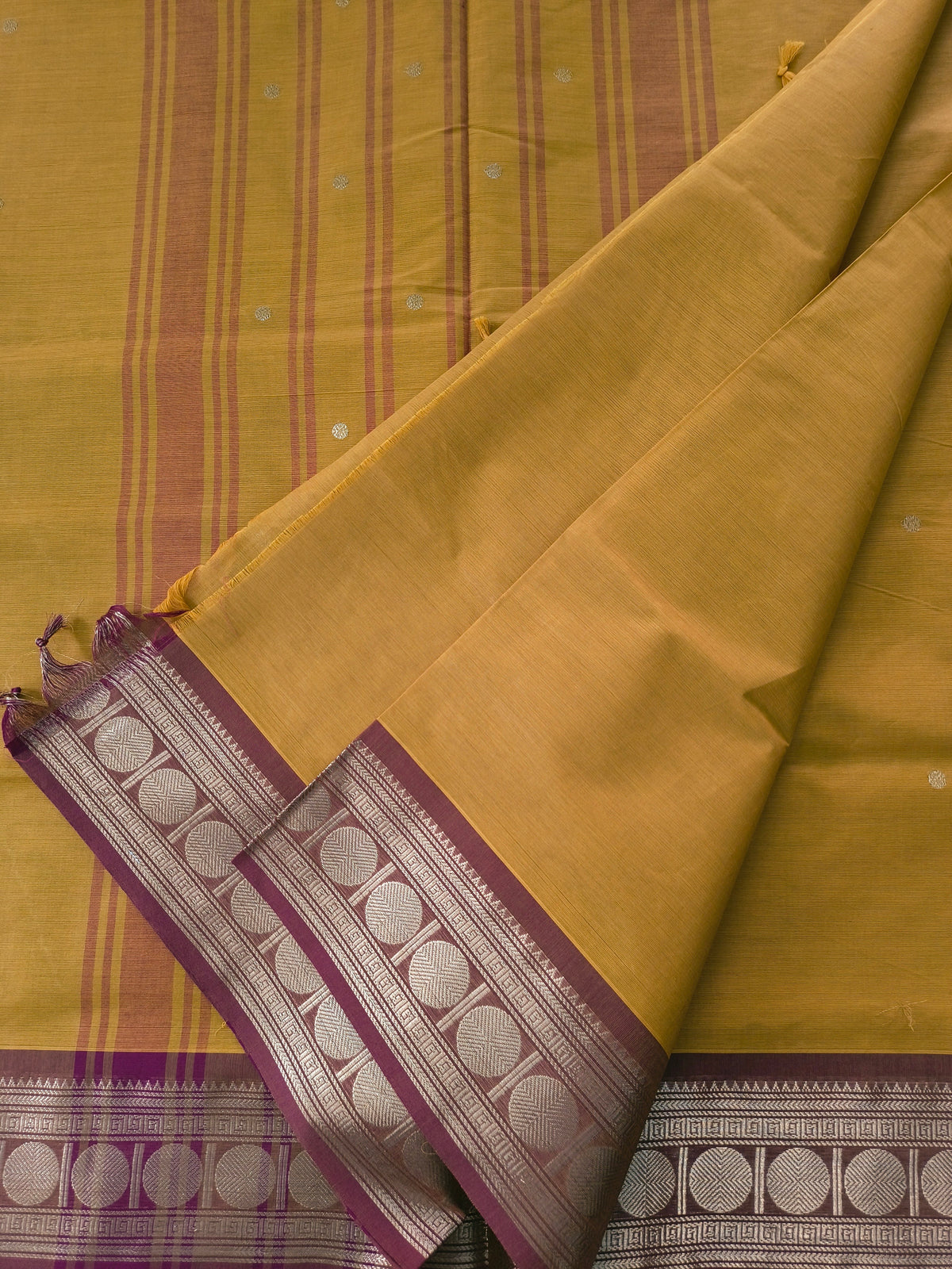 Kanchi Cotton - Festival Fusion-Mustard golden yellow- KCFB259