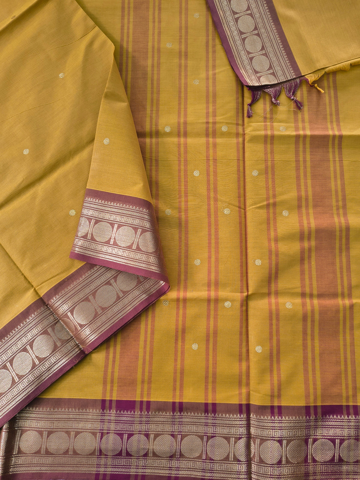 Kanchi Cotton - Festival Fusion-Mustard golden yellow- KCFB259
