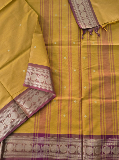Kanchi Cotton - Festival Fusion-Mustard golden yellow- KCFB259