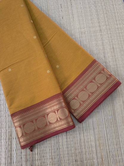 Kanchi Cotton - Festival Fusion-Mustard golden yellow- KCFB259