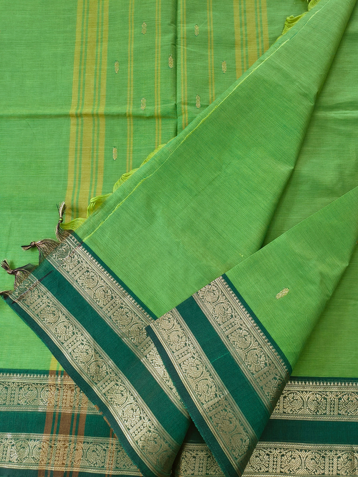 Kanchi Cotton - Festival Fusion-Bright Parrot Green- KCFB262