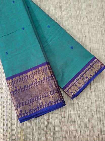 Kanchi Cotton - Festival Fusion-Peacock teal green - KCFB267