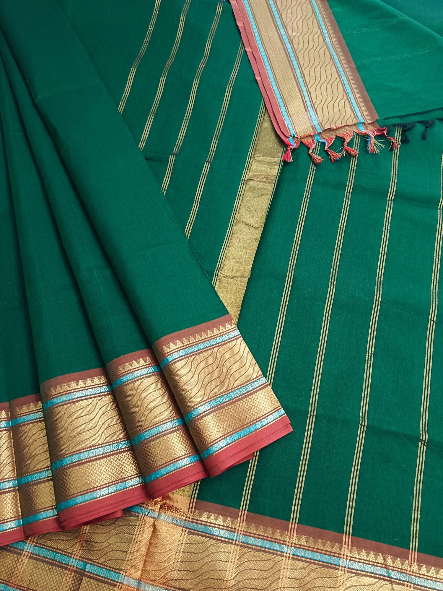 Kanchi Cotton - Festival Fusion -Dark Green- KCFP95