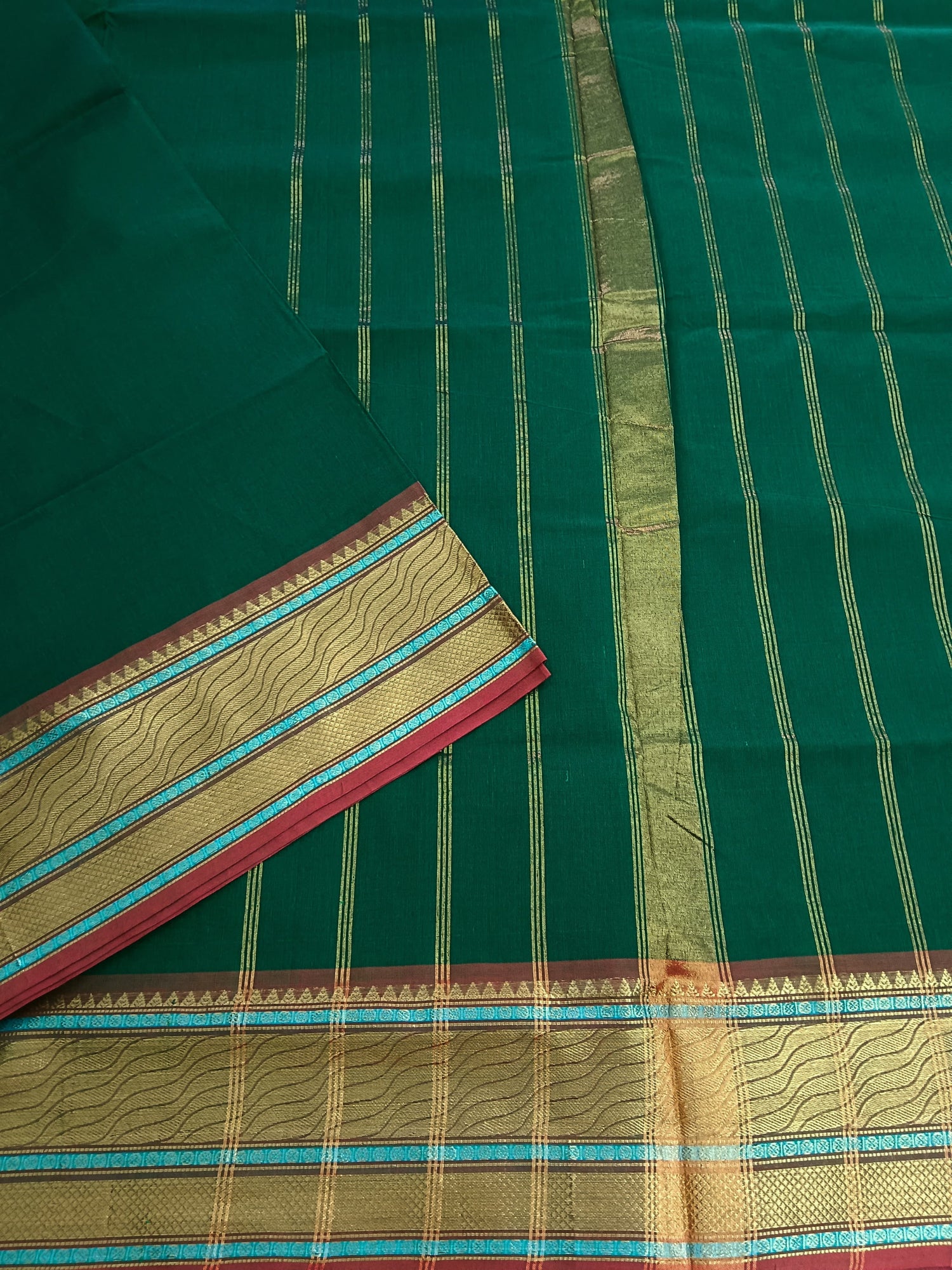 Kanchi Cotton - Festival Fusion -Dark Green- KCFP95