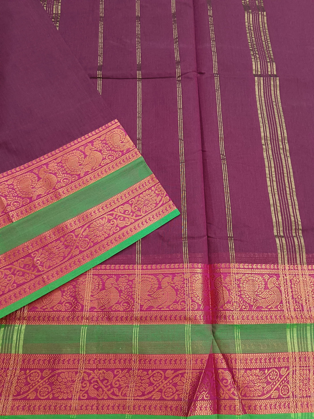 Kanchi Cotton - Festival Fusion -Redish mixed Mejantha- KCFP90