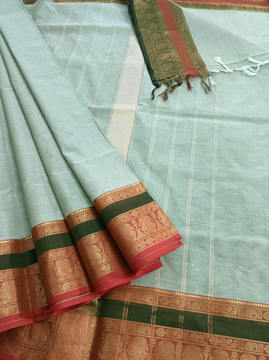 Kanchi Cotton - Festival Fusion -Pastel Green- KCFP99