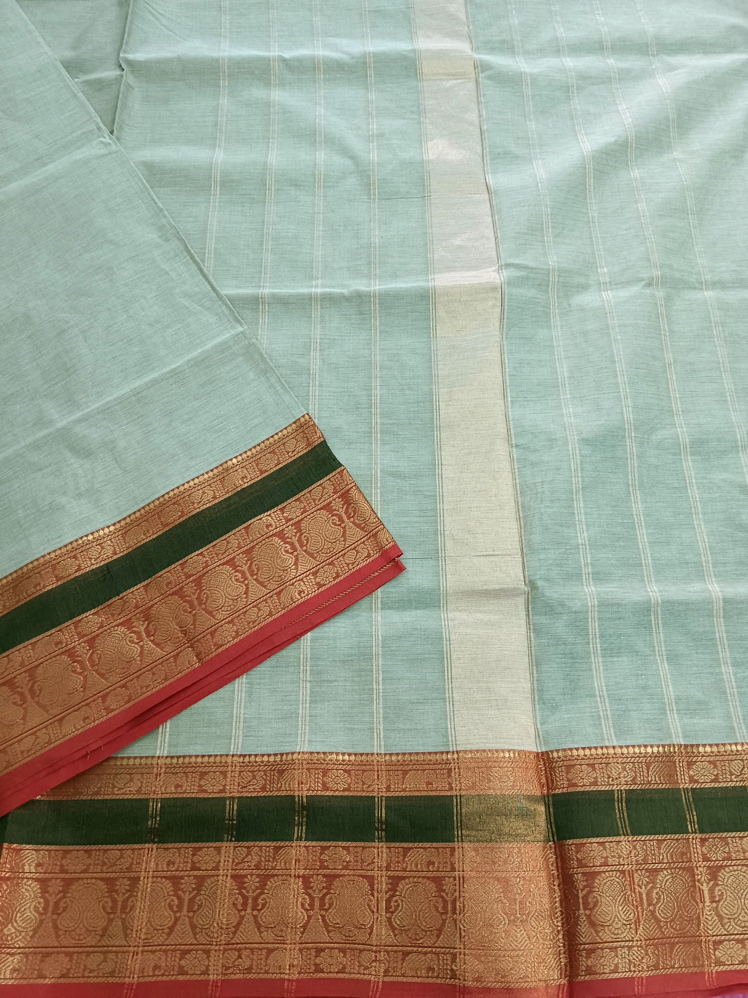 Kanchi Cotton - Festival Fusion -Pastel Green- KCFP99