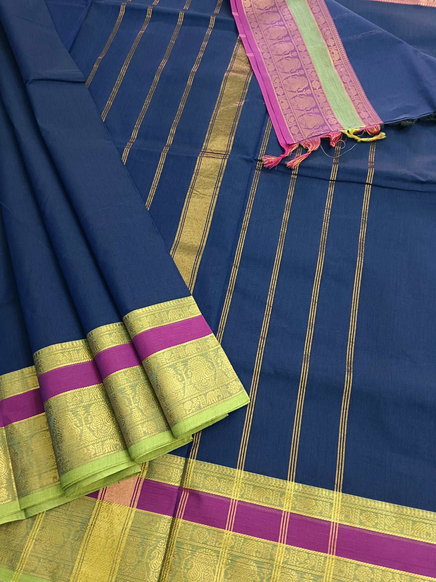 Kanchi Cotton - Festival Fusion -Royal Blue- KCFP101