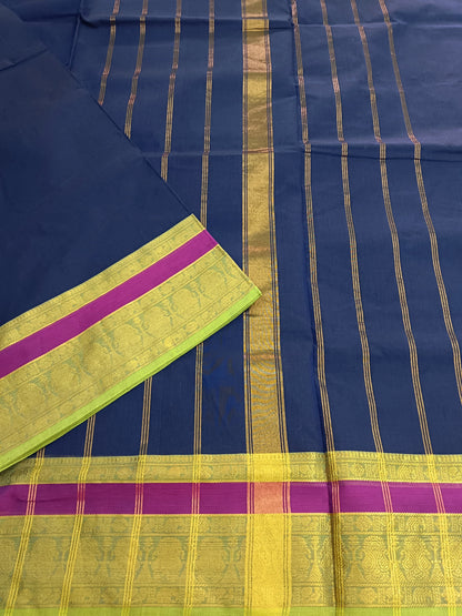 Kanchi Cotton - Festival Fusion -Royal Blue- KCFP101