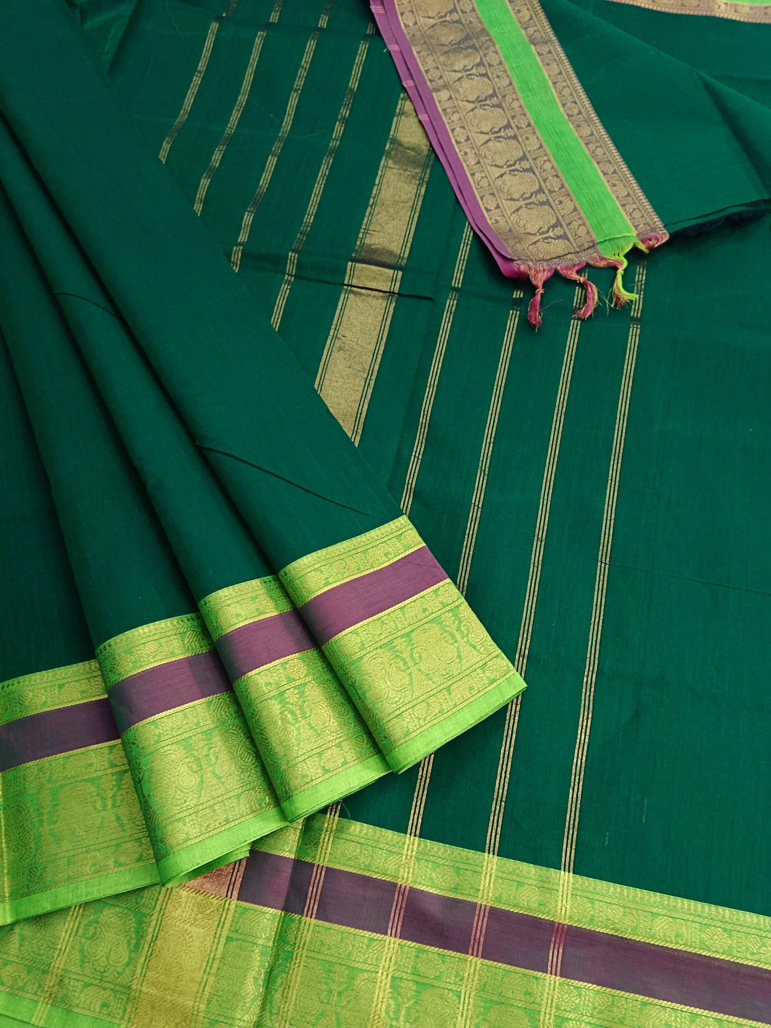 Kanchi Cotton - Festival Fusion -Dark Green- KCFP103