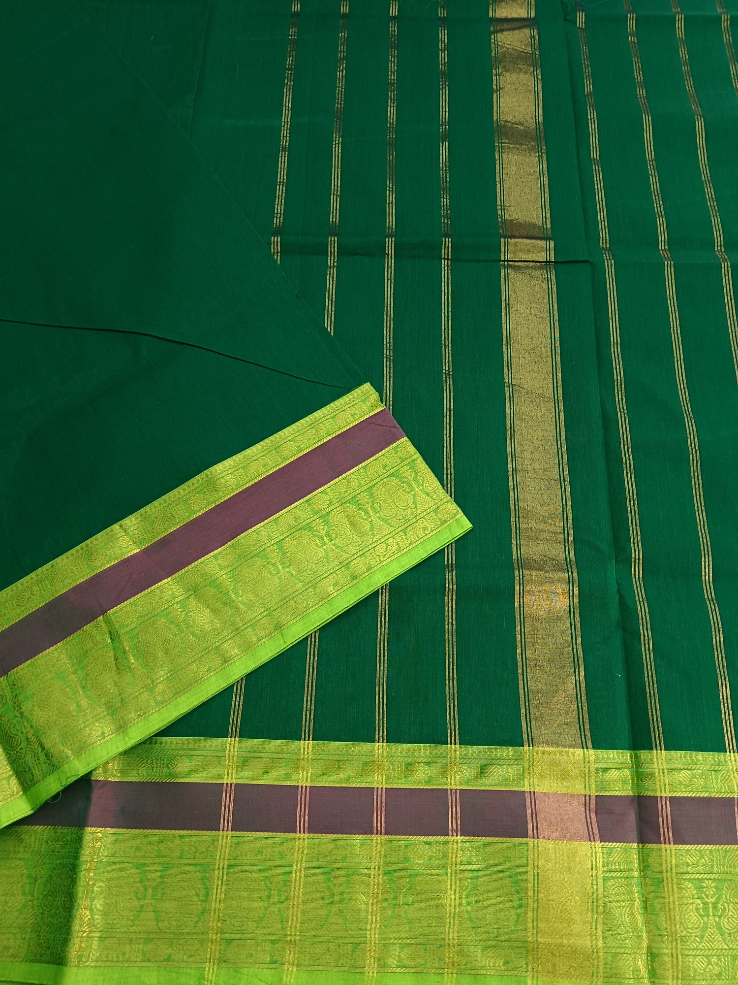 Kanchi Cotton - Festival Fusion -Dark Green- KCFP103