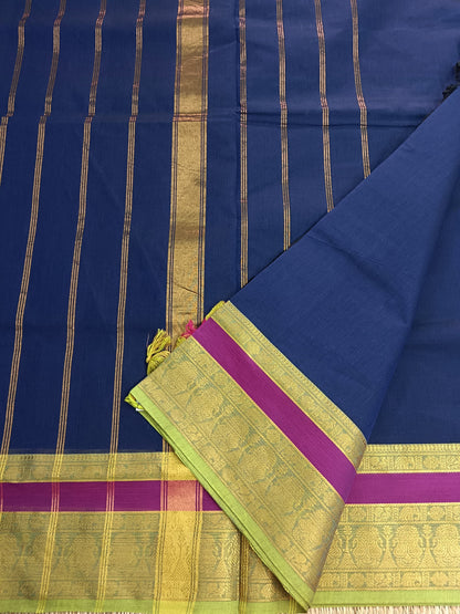 Kanchi Cotton - Festival Fusion -Royal Blue- KCFP101
