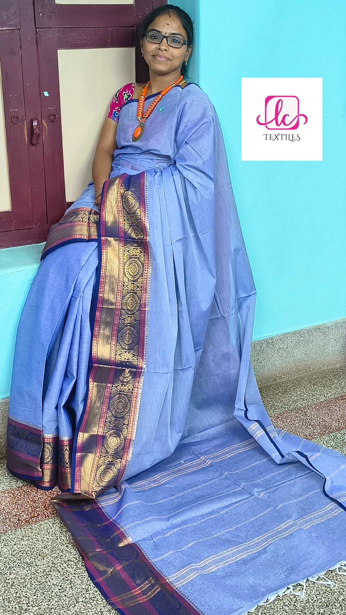 Kanchi Cotton - Festival Fusion -Blueish grey- KCFP136