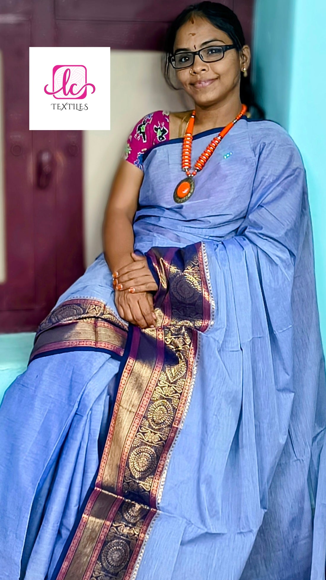 Kanchi Cotton - Festival Fusion -Blueish grey- KCFP136