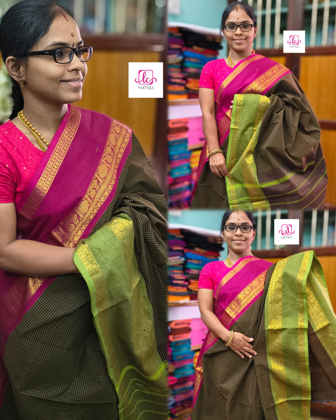 Kandangi Korvai Checks -Brown- KKC58