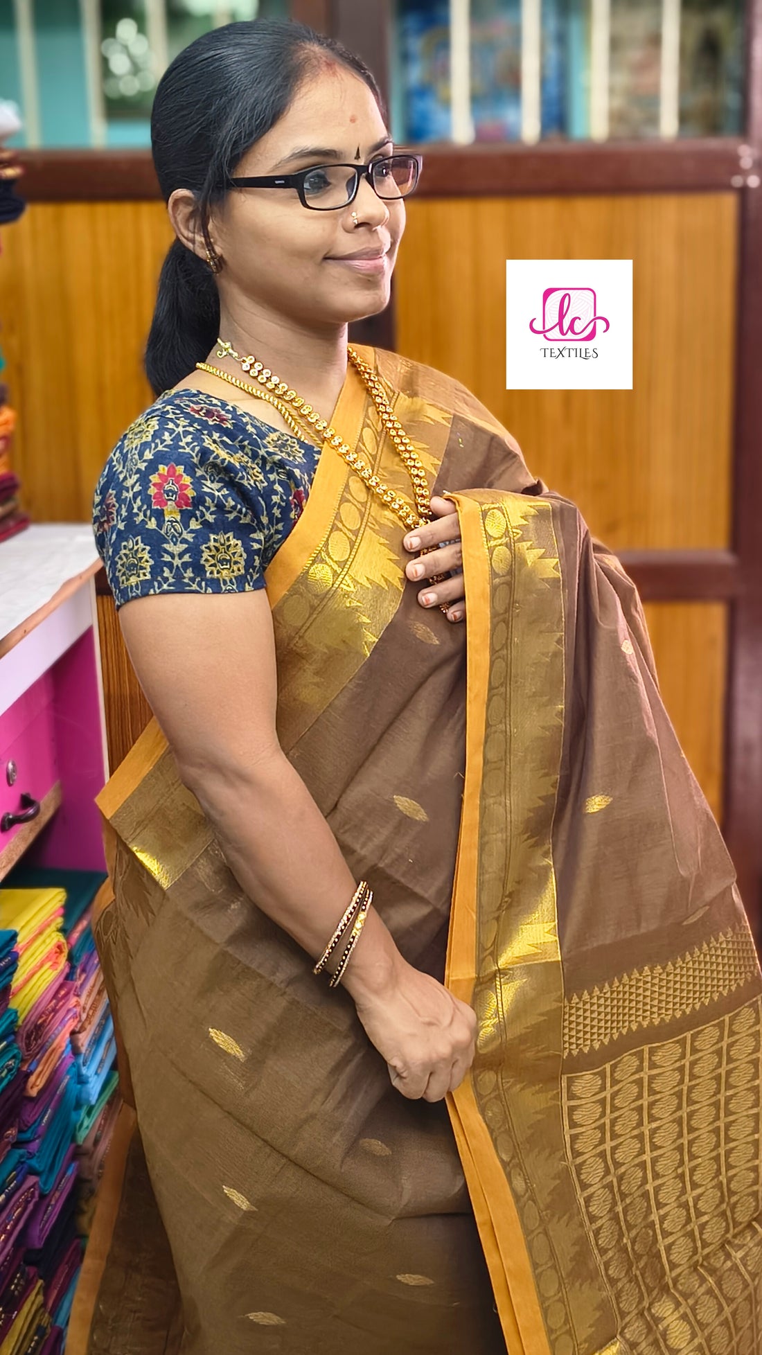 Kanchi Cotton - Festival Fusion -Golden brown- KCFG142