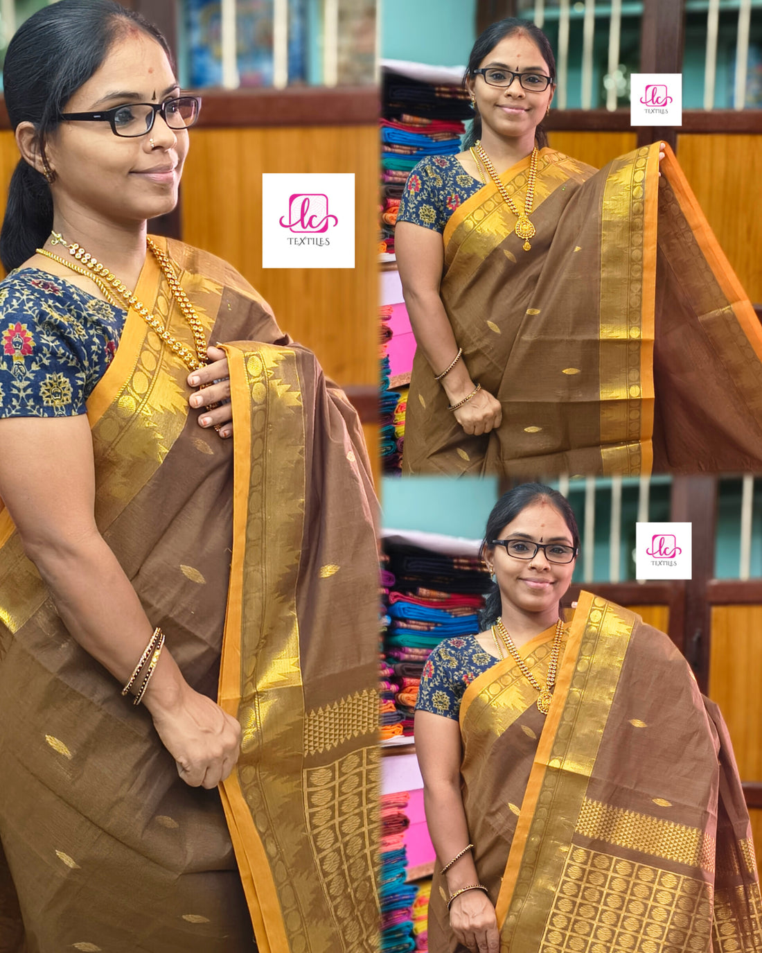 Kanchi Cotton - Festival Fusion -Golden brown- KCFG142