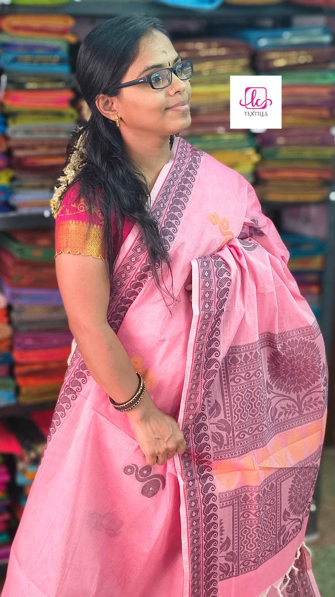 Negamam Cotton Saree - Soft pink - NC36