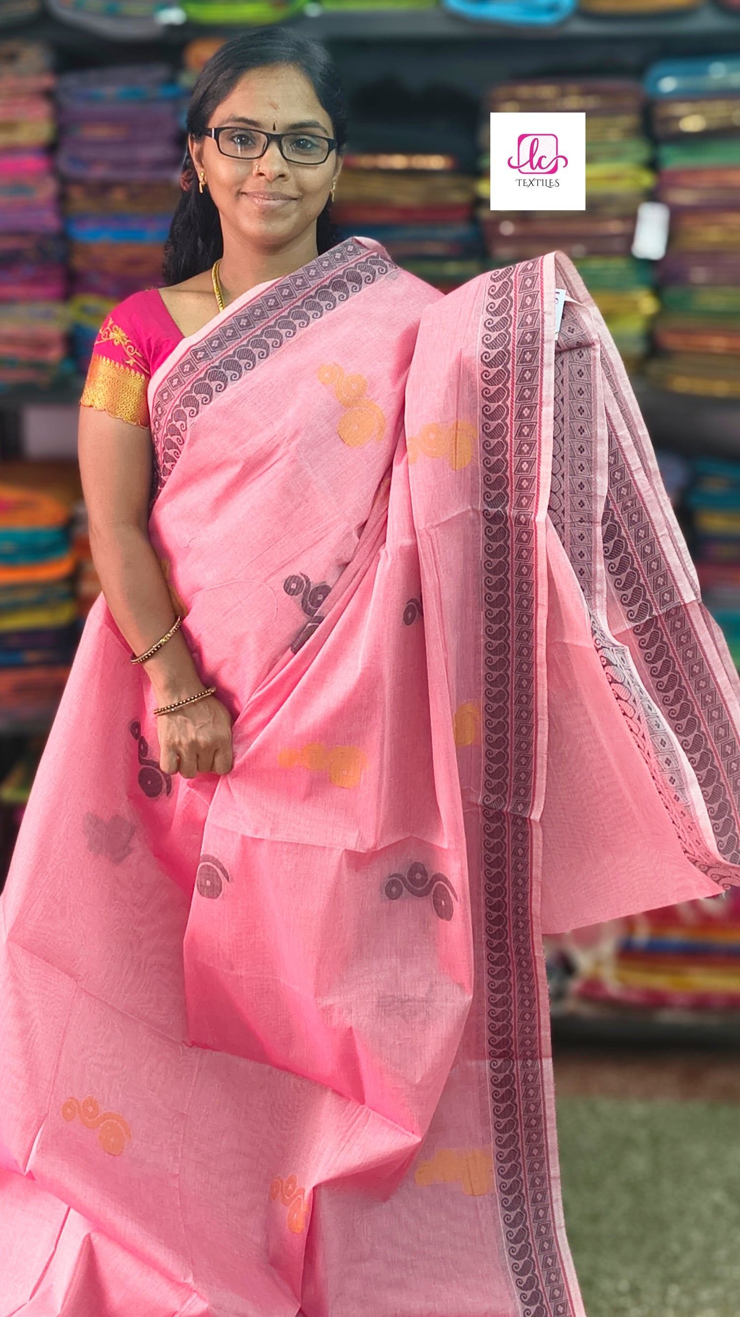 Negamam Cotton Saree - Soft pink - NC36