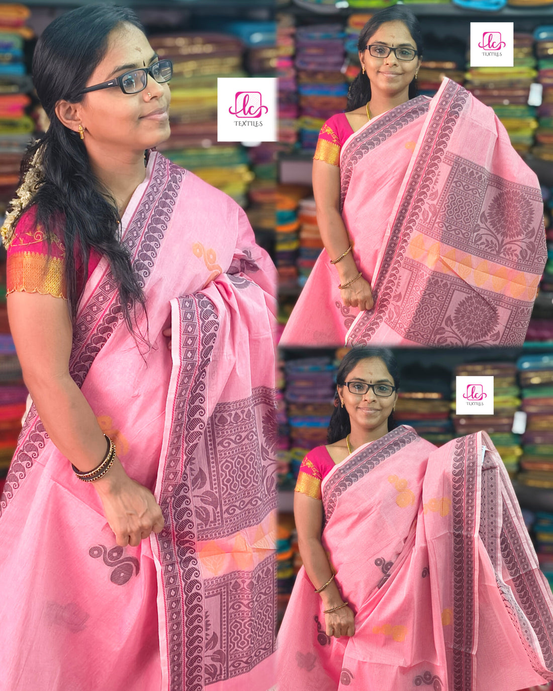 Negamam Cotton Saree - Soft pink - NC36