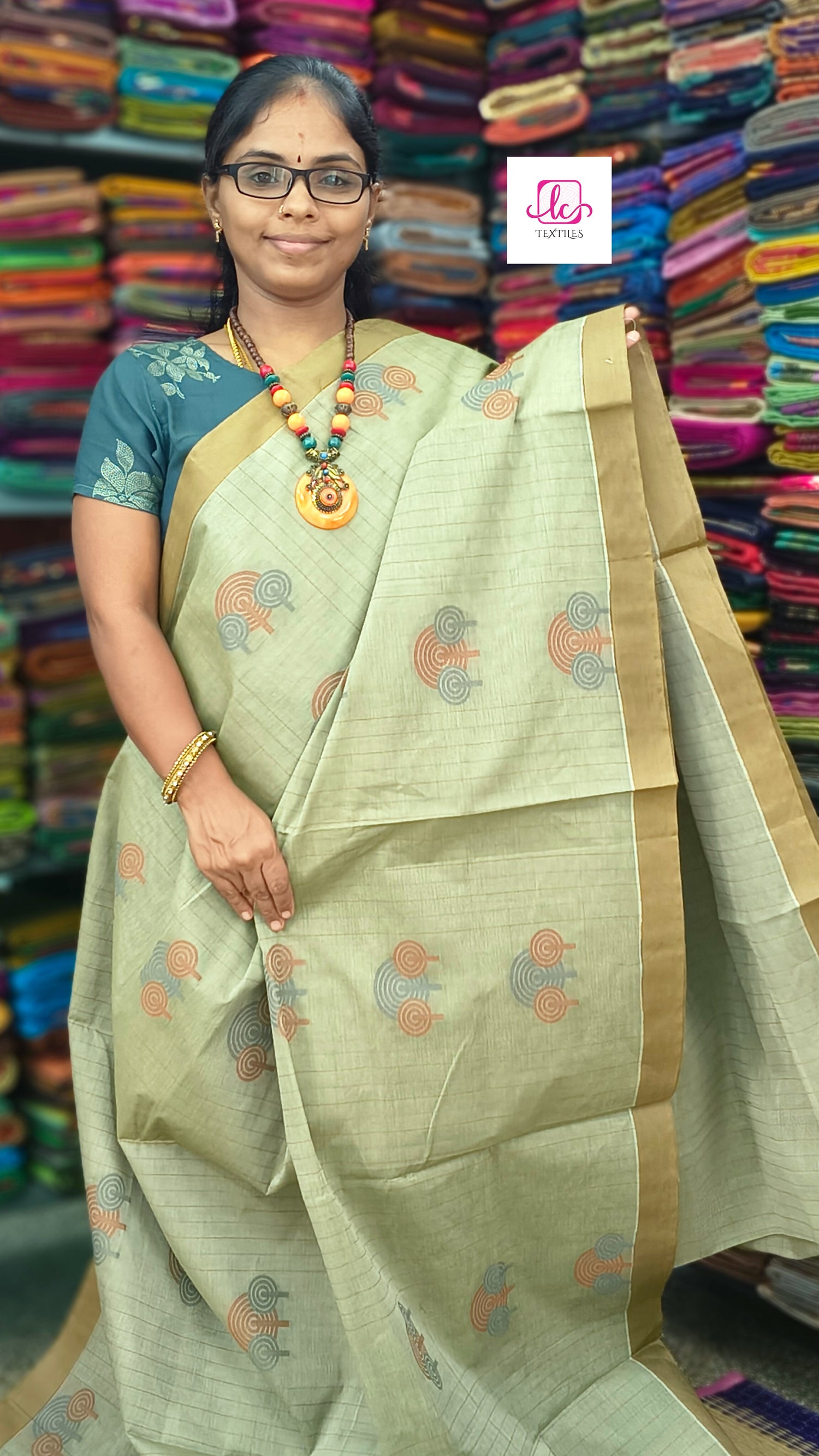 Negamam Cotton Saree - Pastel green  - NC42