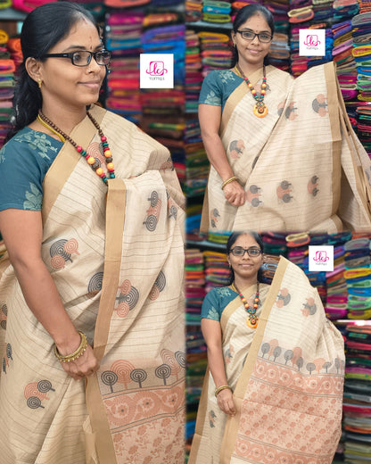 Negamam Cotton Saree - Tussar  - NC43