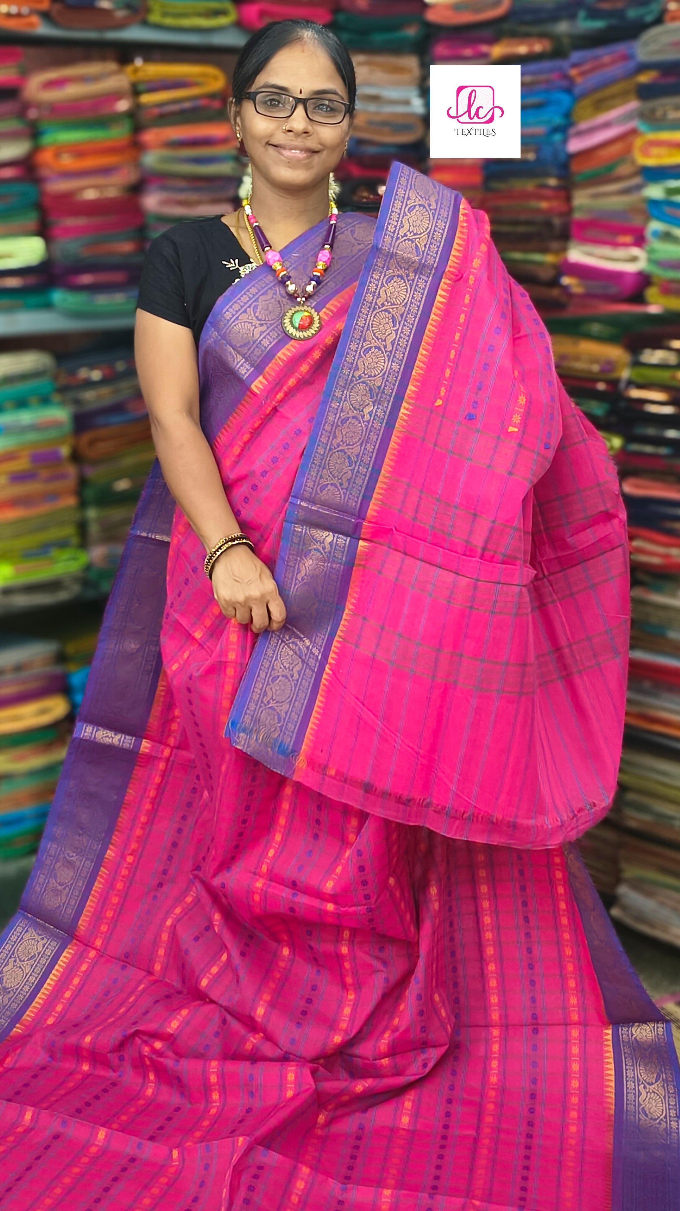Kanchi Cotton - Festival Fusion-Pink- KCFABD129
