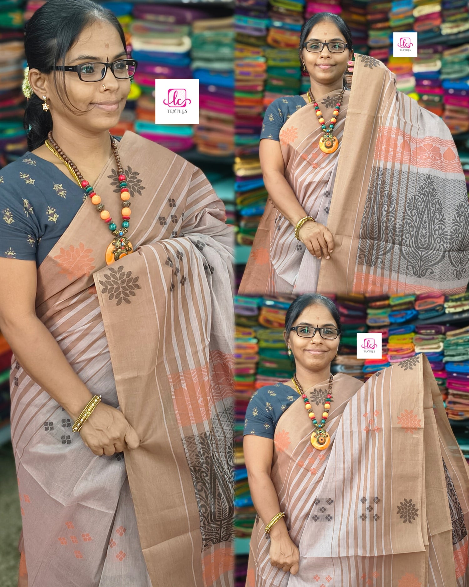 Negamam Cotton Saree - Pastal maroon - NC47