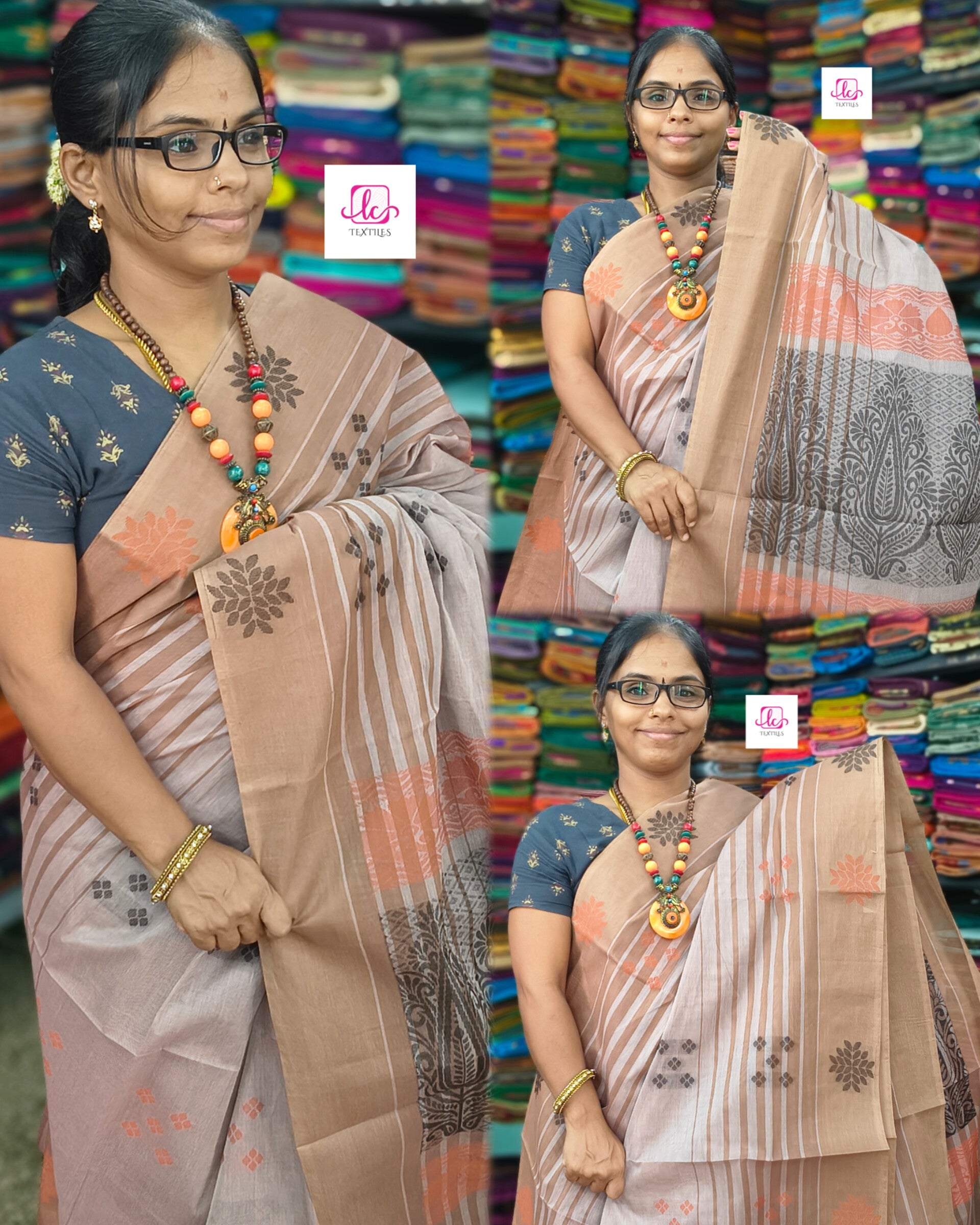 Negamam Cotton Saree - Pastal maroon - NC47