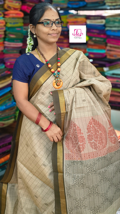 Negamam Cotton Saree - Tussar - NC57