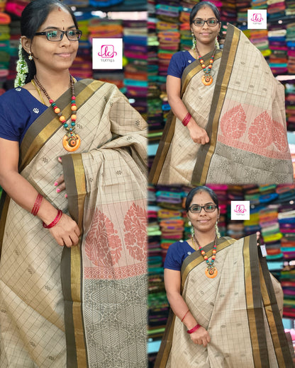 Negamam Cotton Saree - Tussar - NC57
