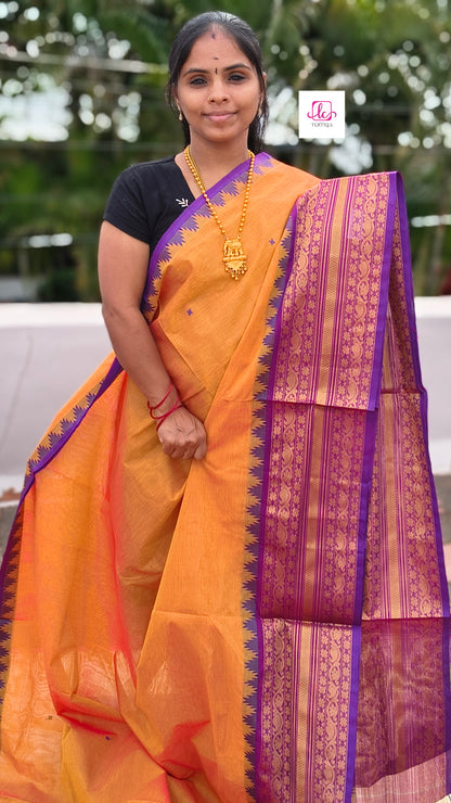 Kanchi Cotton - Festival Fusion - Yellow mixed pink dual tone- KCFB150
